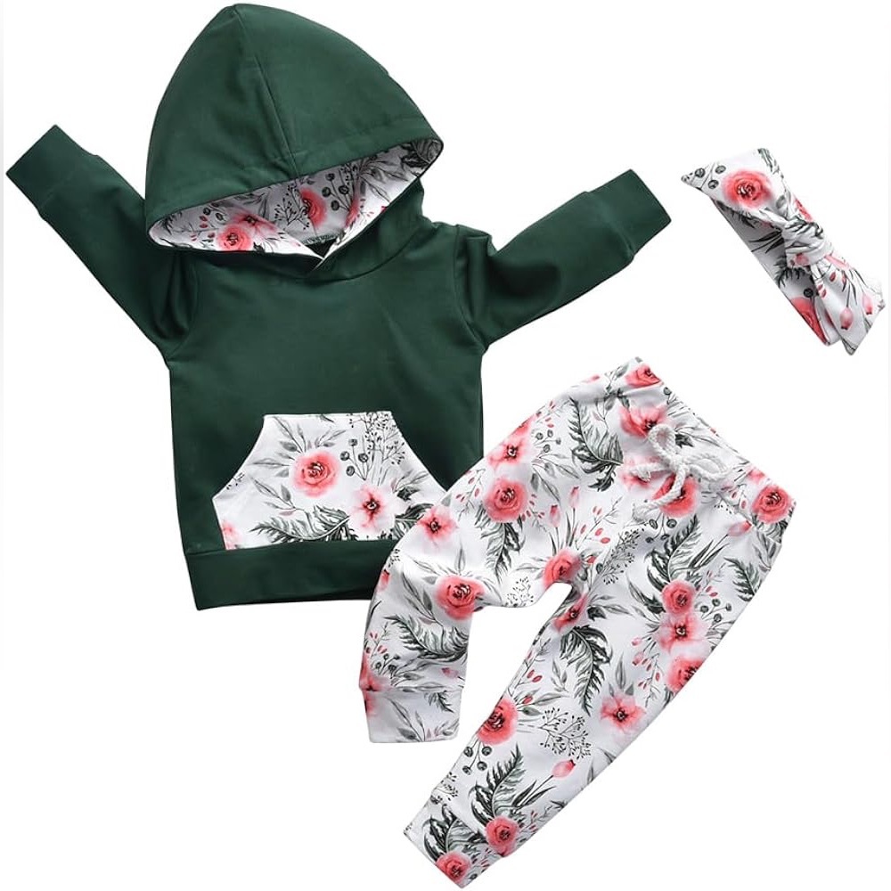 Eghunooy Toddler Girl Hoodie Legging Set Sz 100
